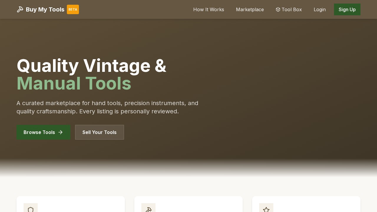 Buy My Tools — Specialist Hand Tools Marketplace